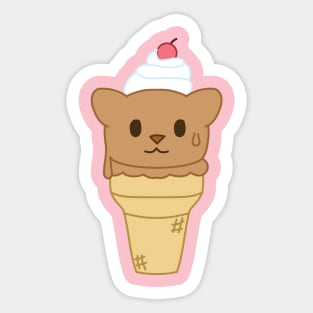 Ice cream cat chocolate Sticker